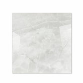 Onyx Lural glossy porcelain tile 120x120cm displayed on easel against luxury marble backdrop for UAE interior design