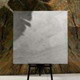 Onyx Lural 120x120cm glossy porcelain tile flat view showing soft white-grey onyx surface with crystalline cloud-like movement