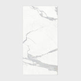 Calacatta Extra marble-look porcelain slab with bold grey veining