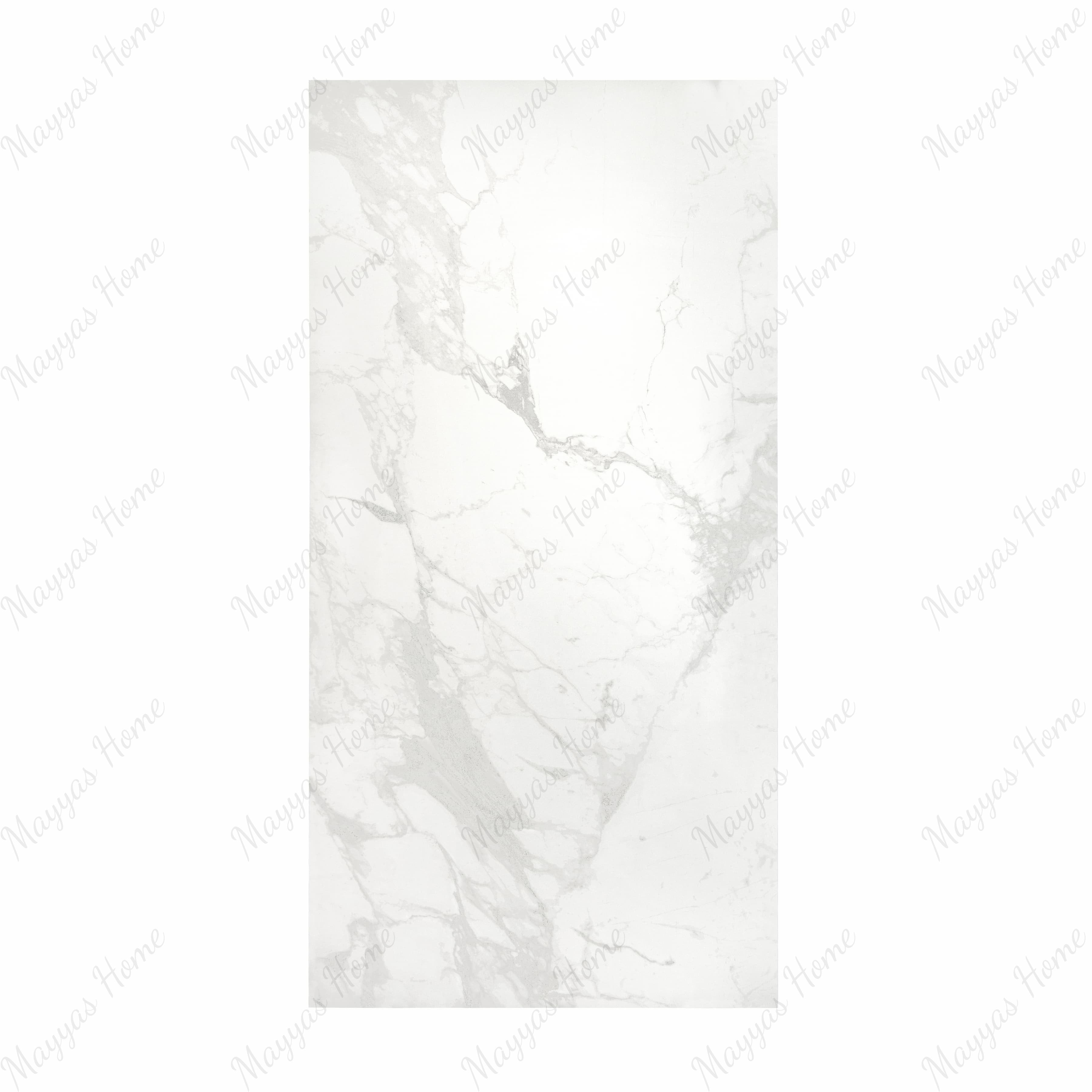 Statuario Jupiter 120x240cm silk matt porcelain tile. White marble look with bold grey veins, 09mm durable format, seamless finish for walls and floors.
