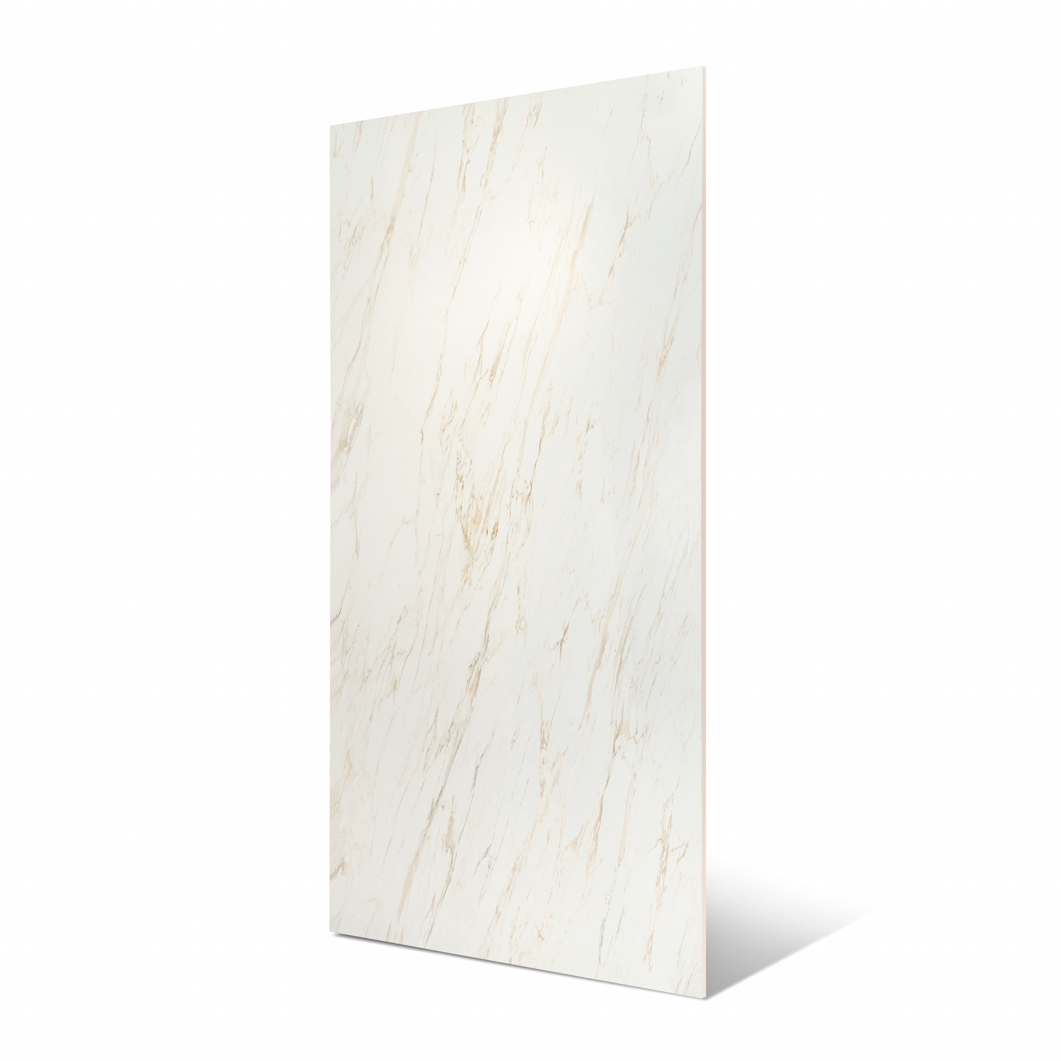 Hore Statuario 120x240cm matt porcelain tile with 09mm thickness. White marble look with soft grey veins, elegant matt finish for walls and floors.