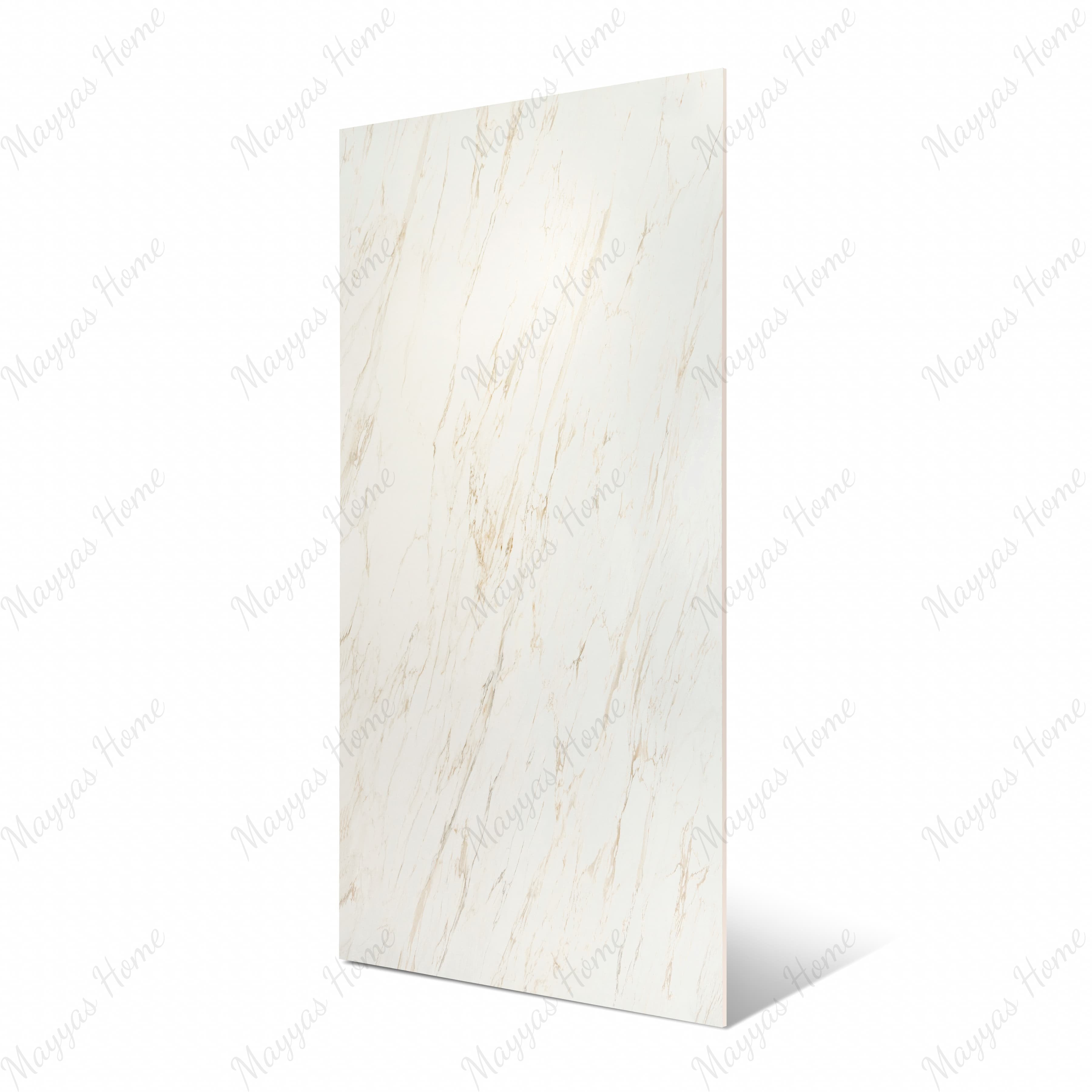 Hore Statuario 120x240cm matt porcelain tile with 09mm thickness. White marble look with soft grey veins, elegant matt finish for walls and floors.