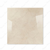 Marfil Pearl glossy porcelain tile 120x120cm displayed on easel against luxury marble backdrop for UAE interior design