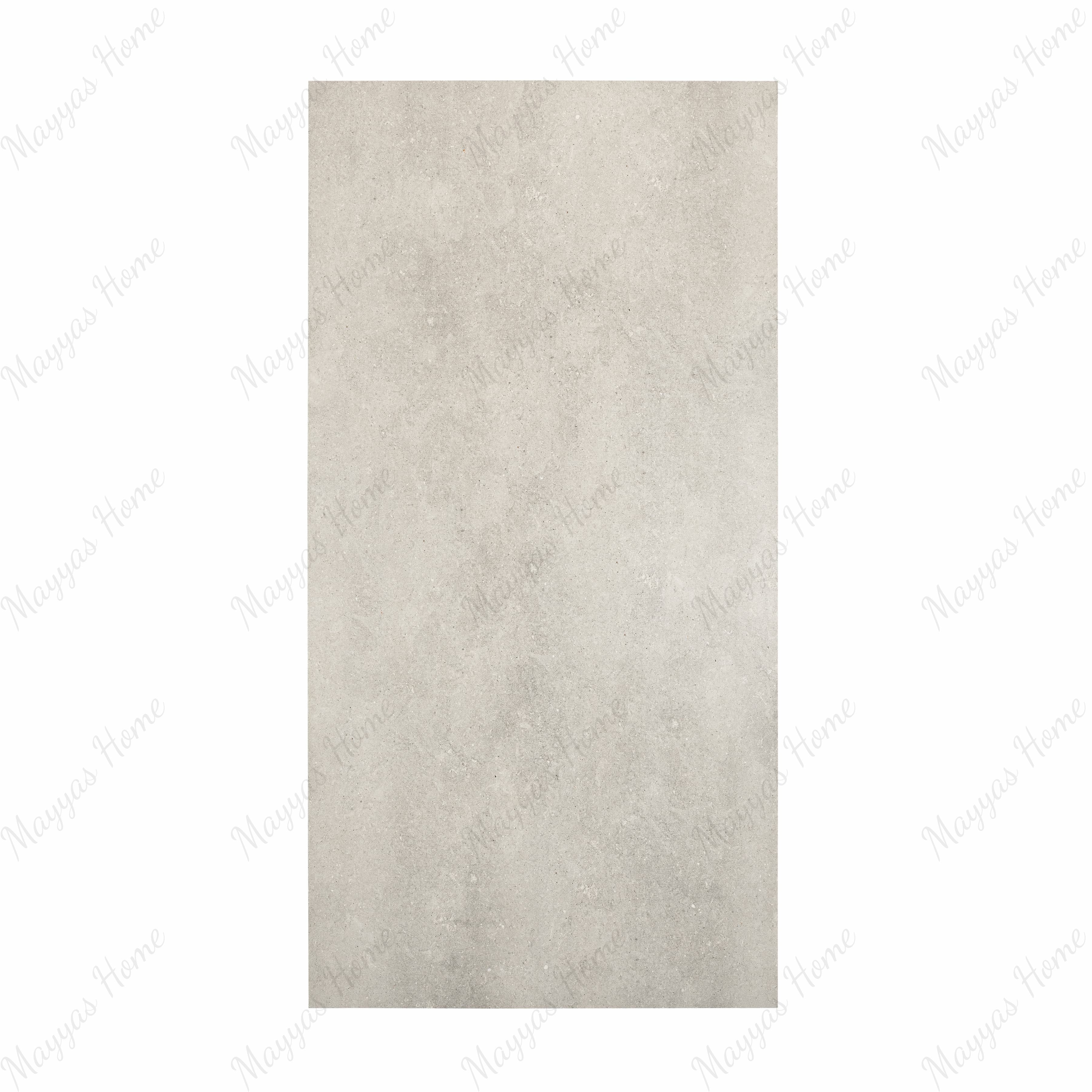 Element Arsenica Grey porcelain slab displayed on easel against luxury backdrop showing minimalist grey concrete-look surface for UAE interior design