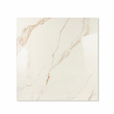 Grisial Pink glossy porcelain tile 120x120cm displayed on easel against luxury marble backdrop for UAE interior design
