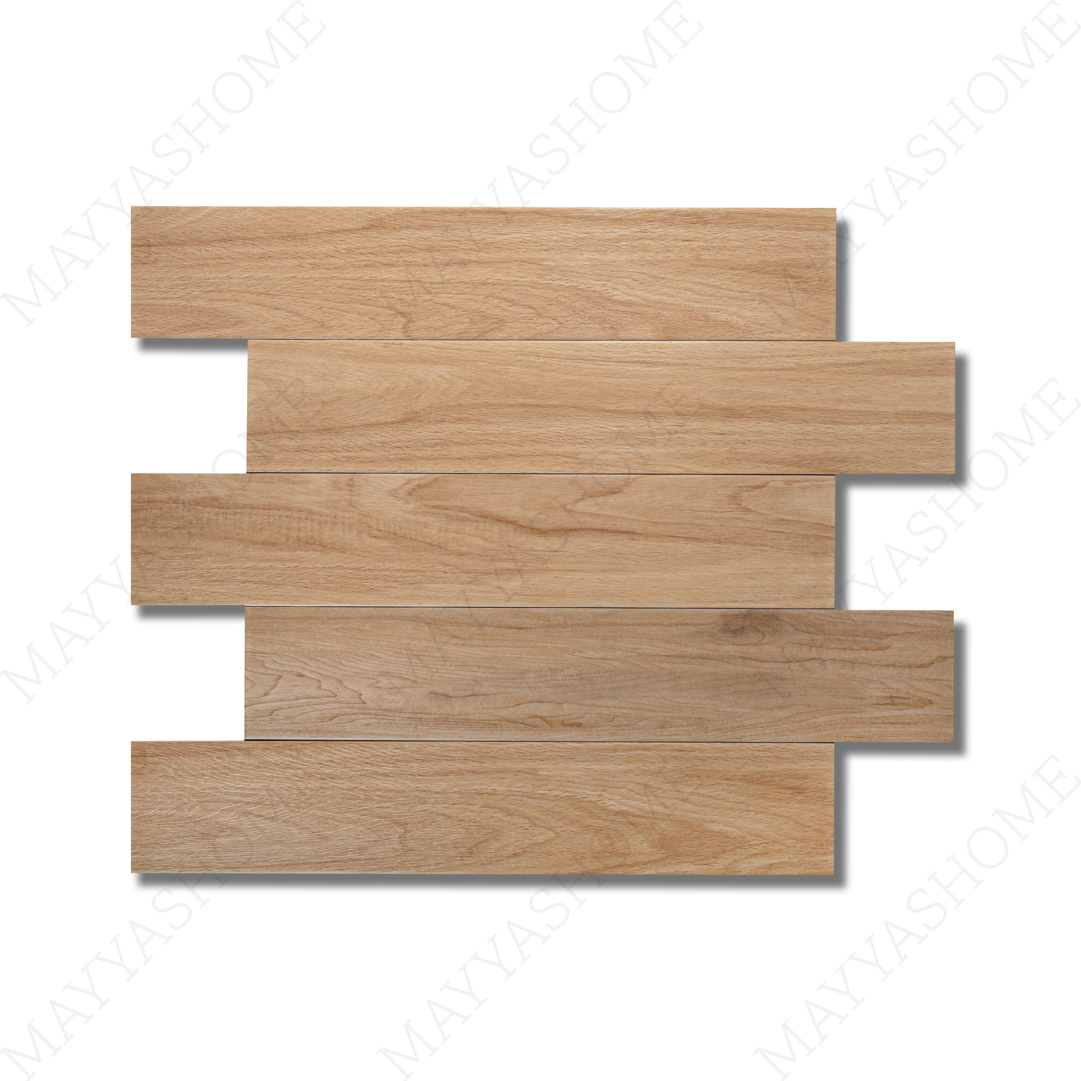 Buy 1807-K 15x80cm parquet porcelain tiles. 9mm thick, light wood look tiles for stylish bedrooms, kitchens & living rooms. Durable flooring in UAE.