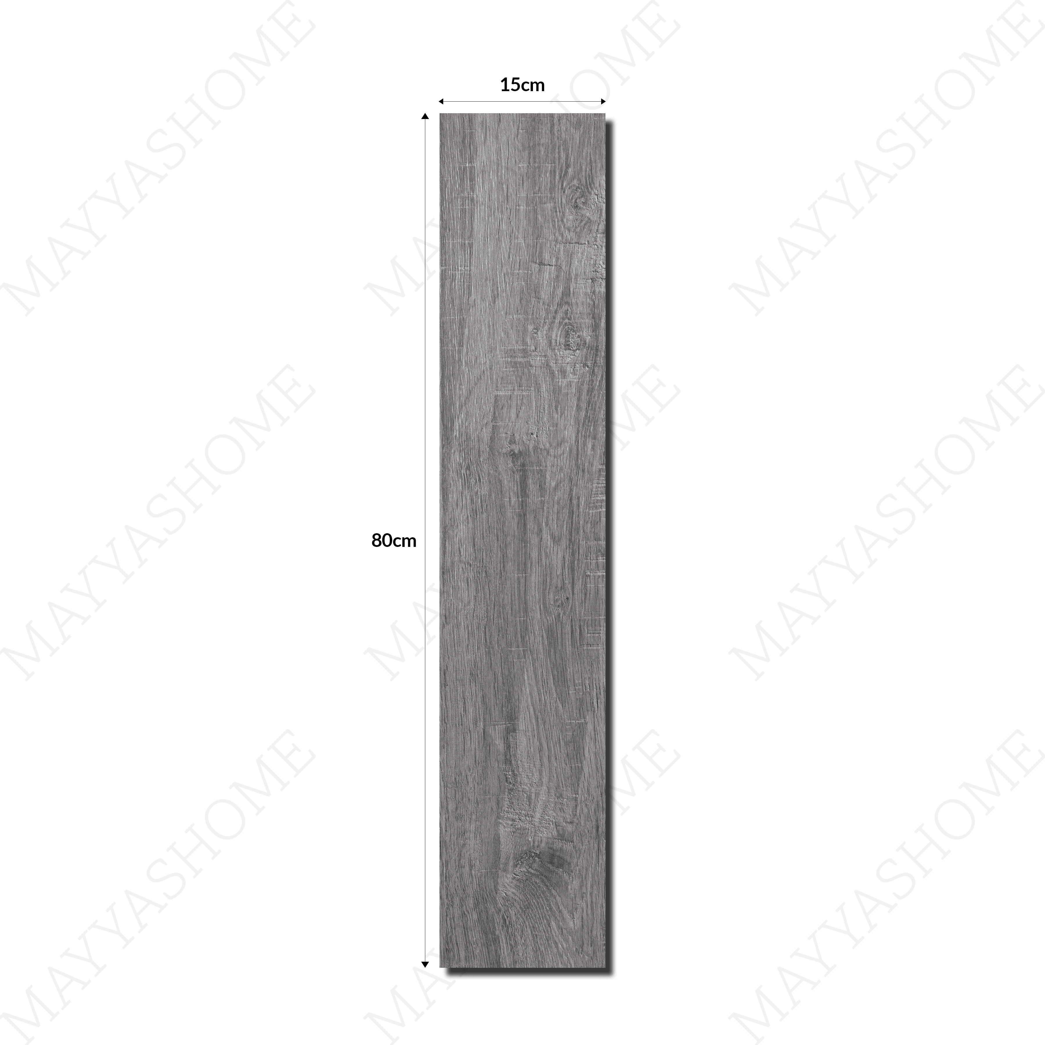 Discover 1811-K 15x80cm porcelain parquet tiles in grey wood look. 9mm thick, stylish and durable indoor floor tiles for bedrooms, kitchens & living rooms in UAE.