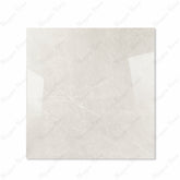 Pietra Bianco glossy porcelain tile 120x120cm displayed on easel against luxury marble backdrop for UAE interior design