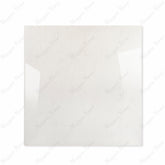 Elegant Crema glossy porcelain tile 120x120cm displayed on easel against luxury marble backdrop for UAE interior design