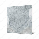 Celest Onyx large format porcelain tile angled view highlighting polished blue onyx finish, frosted crystal pattern, and rectified edges