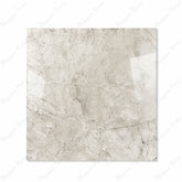 Breccia Bianco glossy porcelain tile 120x120cm displayed on easel against luxury marble backdrop for UAE interior design