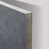 New Brazilian Black porcelain tile displayed in a styled interior setting