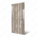 Ebony Travertino 120x240cm glossy porcelain tile with bold dark stone design. Durable 9mm surface for modern floors and walls.