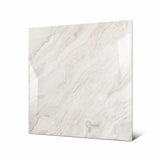 Antaliya White large format porcelain tile angled view highlighting polished marble finish, natural movement, and rectified edges