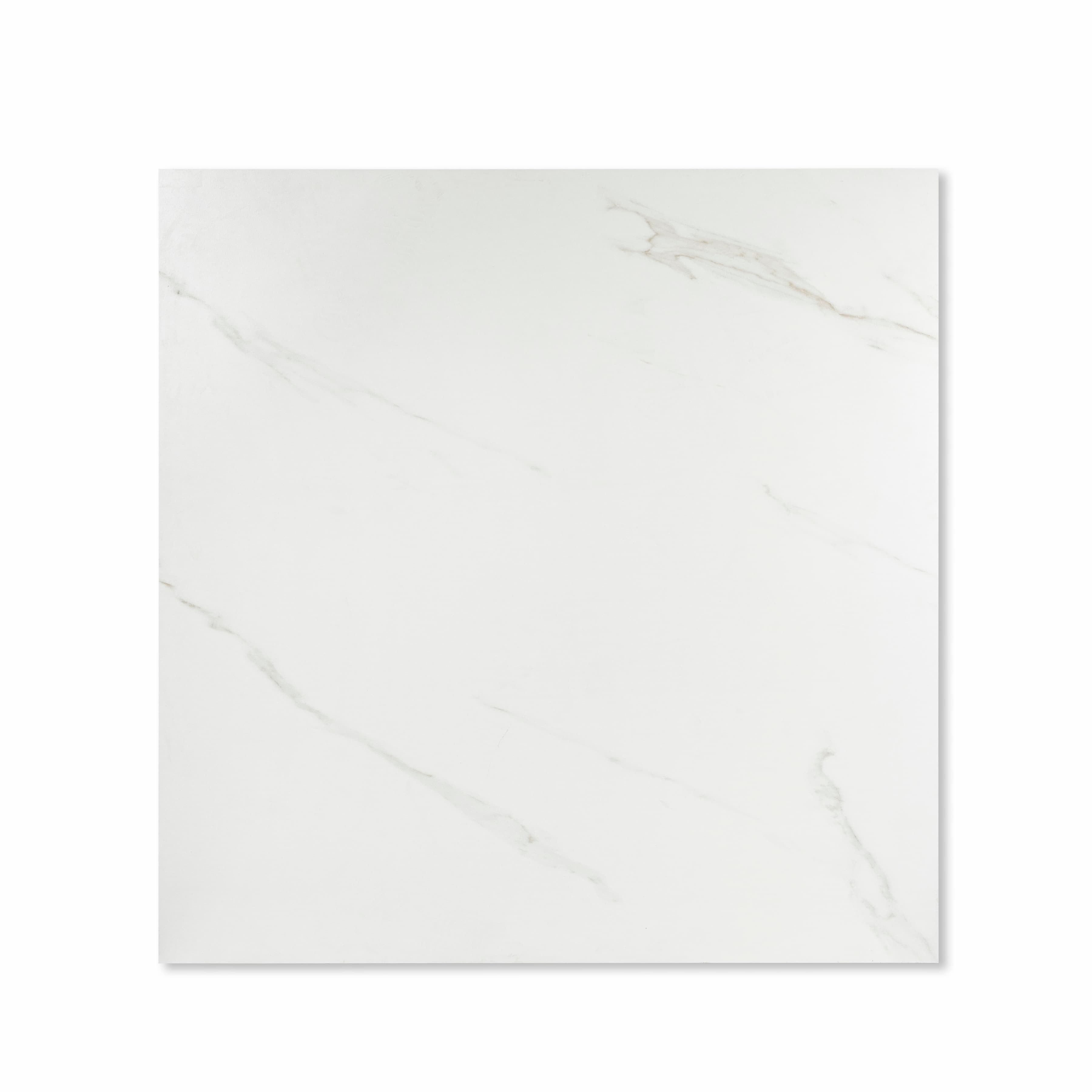 Smoke White 120x120cm matt porcelain tile with subtle grey veining. Durable, stylish, and perfect for modern floors and walls.