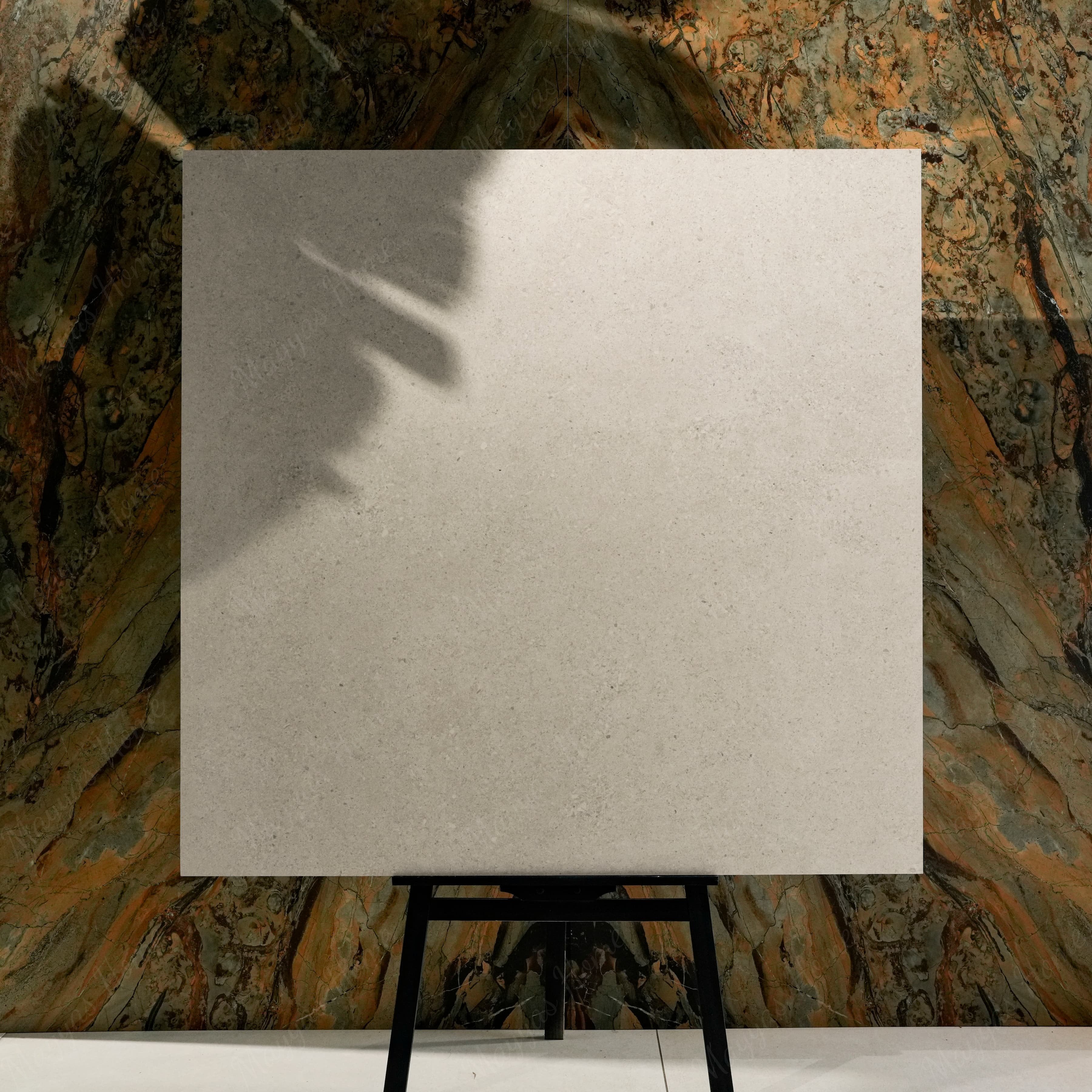 Ferro White 120x120cm matt porcelain tile with clean stone texture. Durable, elegant, and perfect for modern walls and flooring.