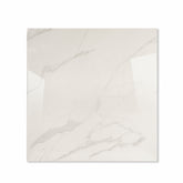 ELITE WHITE – 120x120cm glossy porcelain tile featuring premium white marble design. Large format tile perfect for elegant, durable flooring and wall applications.