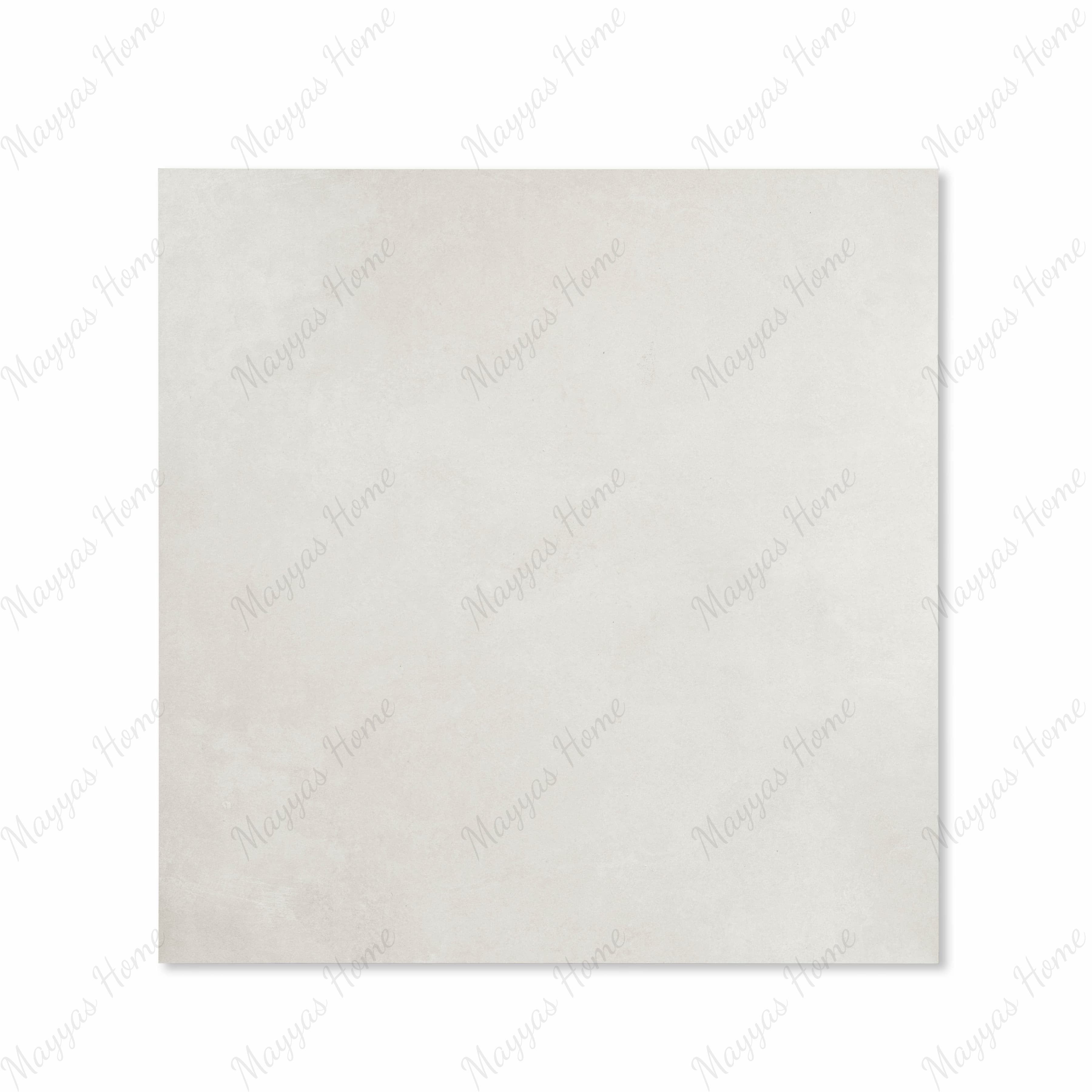 Calcutta White matte porcelain tile 120x120cm displayed on easel against luxury marble backdrop showing Calacatta veining for UAE interiors
