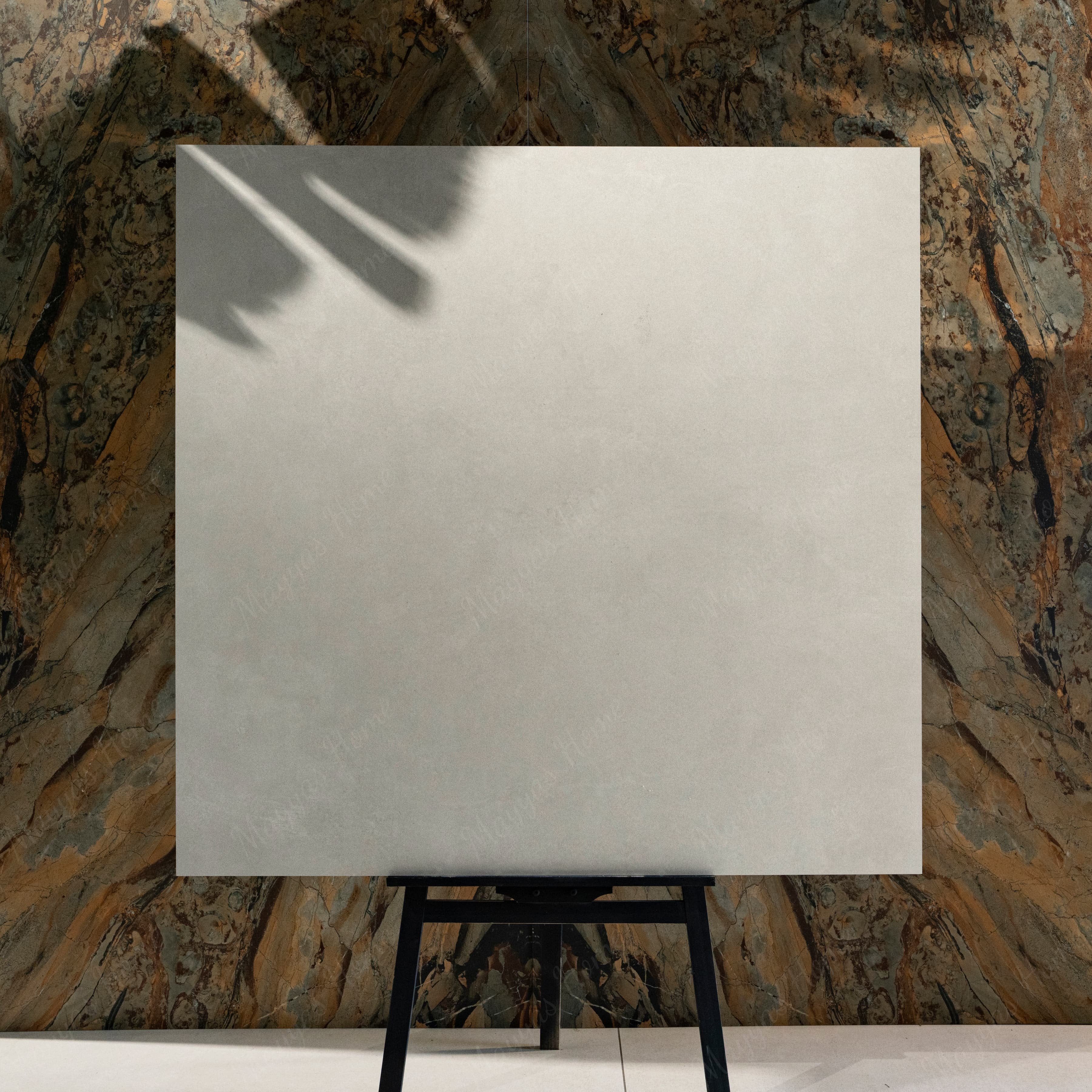 Azure Bianco 120x120cm matt porcelain tile. Bright white with soft azure tones, perfect for sleek, modern, and timeless interiors.