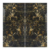 Black Gold 160x320cm 06mm – Book-Match Glossy Porcelain Tile