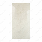Bulgari Crema porcelain slab displayed on easel against luxury backdrop showing soft cream stone surface with subtle natural veining for UAE interior design