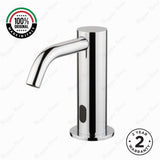 703502 electronic pre-mixed washbasin tap with mains-powered operation, above-counter installation, G 1/2” threaded connection, and adjustable flow limiter for efficient water control.