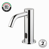 703503 electronic pre-mixed washbasin tap with battery-powered operation, above-counter installation, G 1/2” threaded connection & adjustable flow limiter for efficient water control.