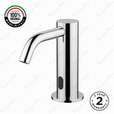 703503 electronic pre-mixed washbasin tap with battery-powered operation, above-counter installation, G 1/2” threaded connection & adjustable flow limiter for efficient water control.