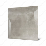 Portland Grey large format porcelain tile angled view highlighting polished concrete-effect finish and rectified edges