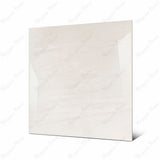 Melton Bianco large format porcelain tile angled view highlighting polished dolomite-look marble finish and rectified edges