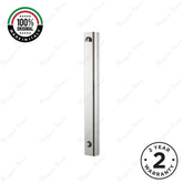 AISI 304 stainless steel shower panel with 15–25 second push-button timed tap, anti-hanging shower head and anti-vandal design for commercial facilities in UAE.