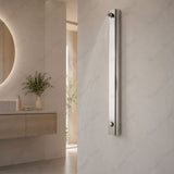 AISI 304 stainless steel shower panel with 15–25 second push-button timed tap, anti-hanging shower head and anti-vandal design for commercial facilities in UAE.