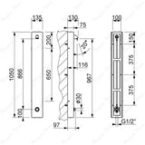 AISI 304 stainless steel shower panel with 15–25 second push-button timed tap, anti-hanging shower head and anti-vandal design for commercial facilities in UAE.