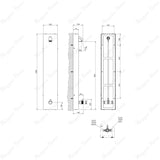 AISI 304 stainless steel shower panel with 15–25 second timed mixer tap, anti-hanging shower head and anti-vandal design for commercial facilities in UAE.