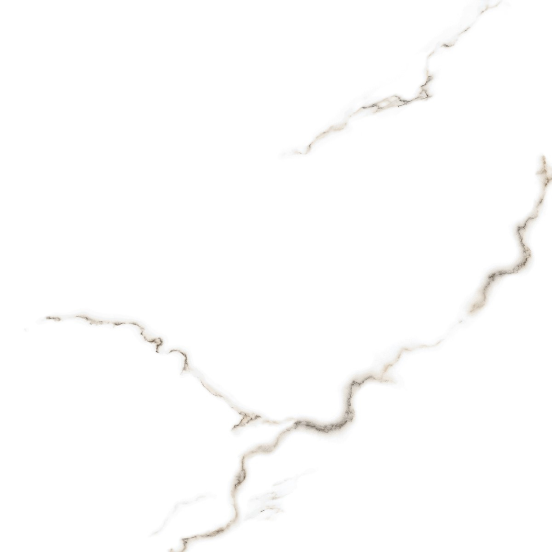 ARONA STATUARIO 60x60cm Glossy Porcelain Tile – 09MM White Marble Look