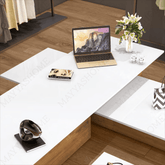 Achieve a sleek, modern look with elegant stone look tiles featuring a luminous polished finish in premium large format tiles.