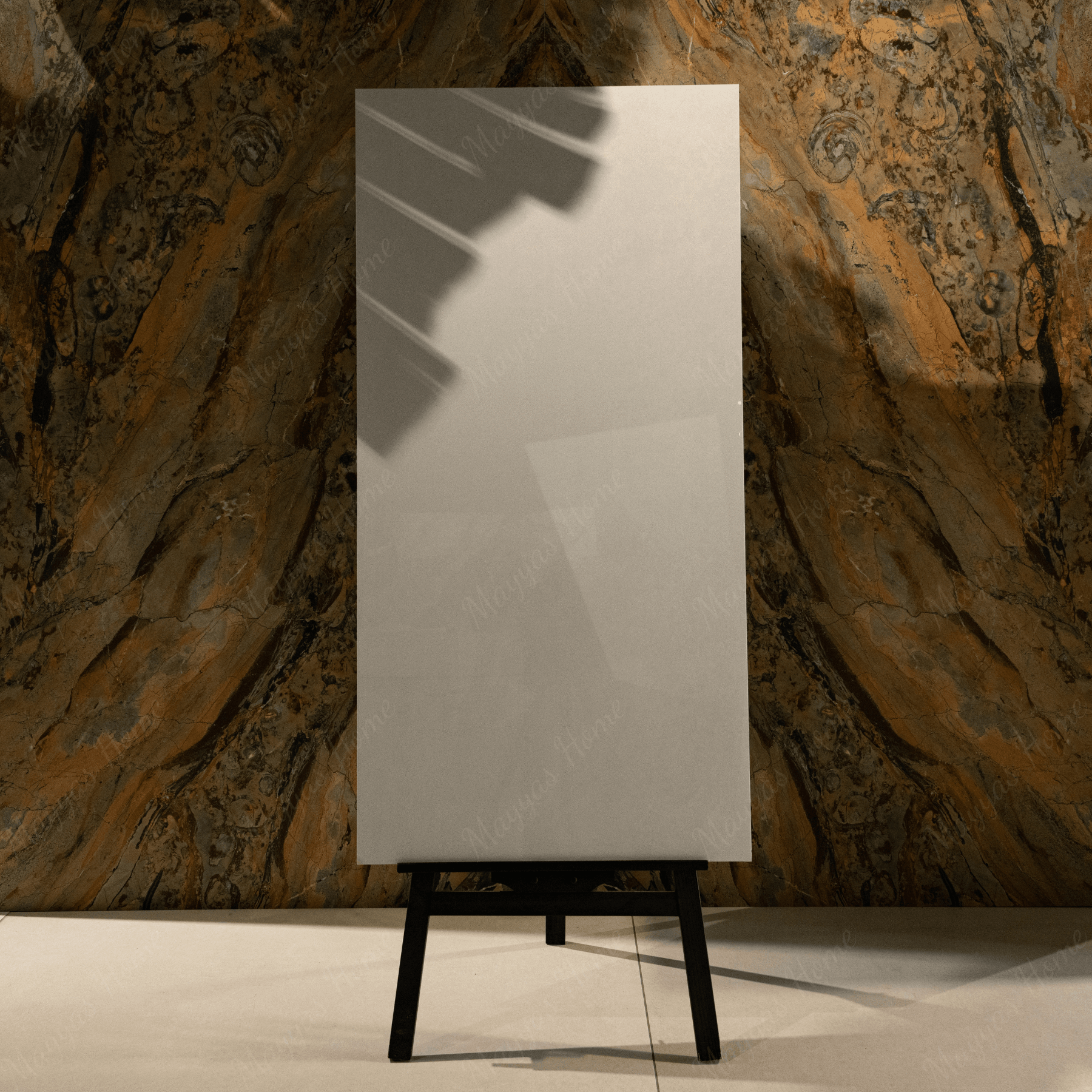 Agata Bianco porcelain tile 60x120cm 9mm thickness, white agate marble look design, durable porcelain tile for luxury floors and walls.