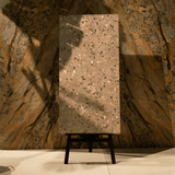 Amata Moca tiles (60x120cm, 9mm) feature a Carving Matt finish with a rich mocha design. Ideal for Indoor Floors and Walls, these Porcelain tiles offer a bold, textured look. The carving matt surface adds depth, creating a warm and sophisticated atmosphere perfect for both contemporary and classic interiors in residential and commercial spaces.