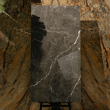 Antica Moca tiles (80x160cm, 9mm) feature a high-polish finish with a rich, mocha-inspired design. Suitable for both floors and walls, these tiles add warmth and sophistication to any indoor space.