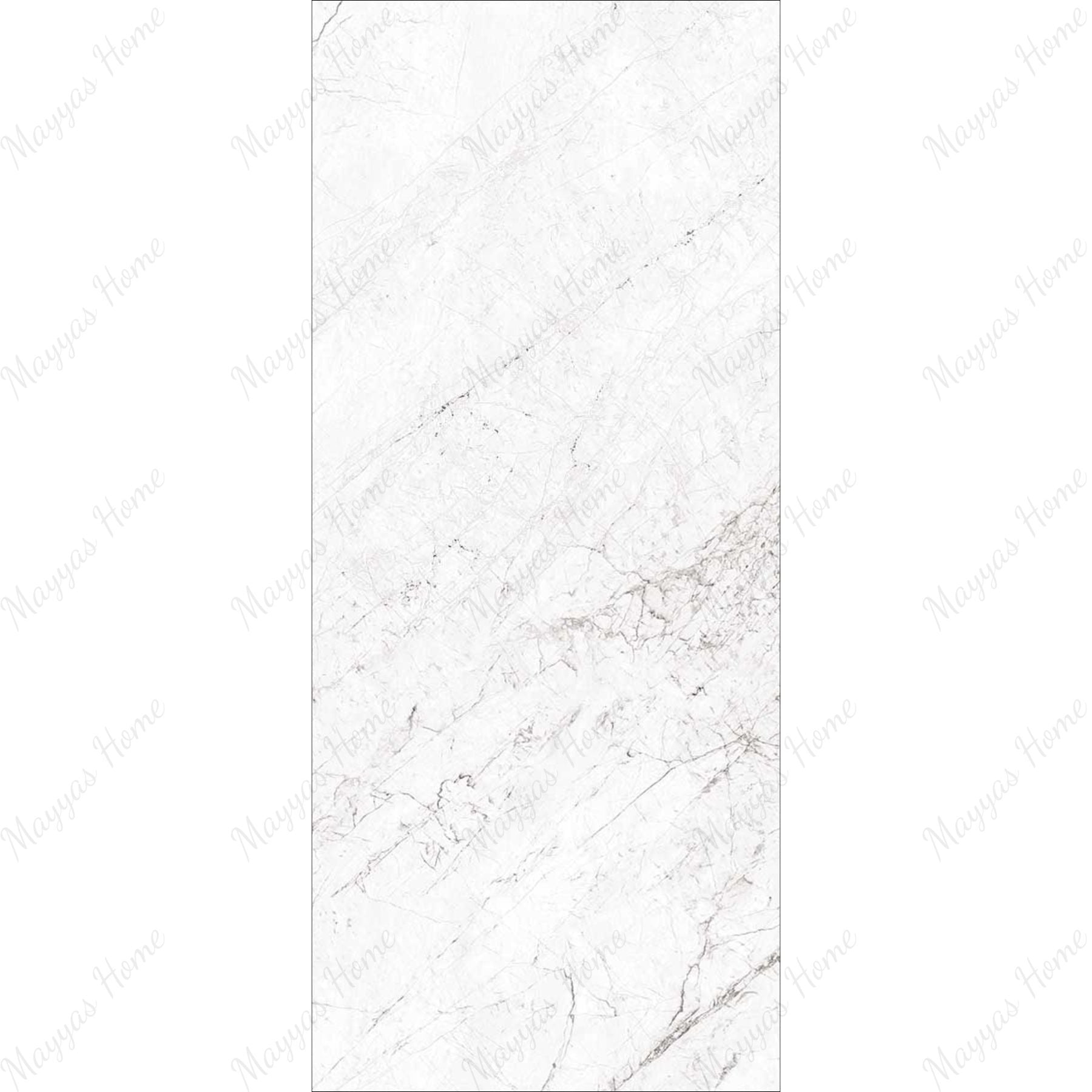 Arabesque Bianco glossy porcelain slab 120×280cm 6mm thickness. Large-format luxury wall slab with polished finish for modern interiors and premium spaces.