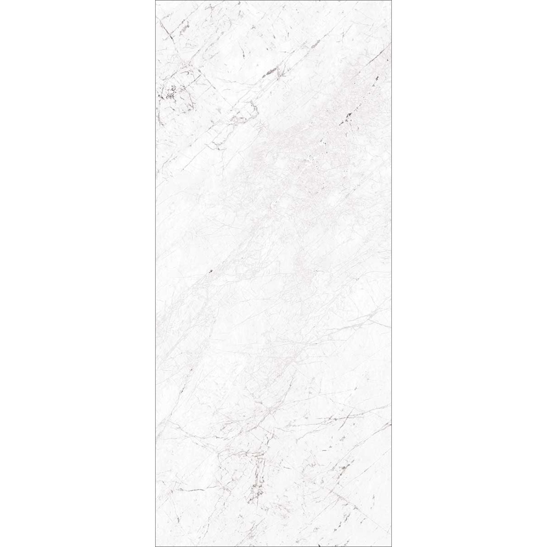 Arabesque Bianco glossy porcelain slab 120×280cm 6mm thickness. Large-format luxury wall slab with polished finish for modern interiors and premium spaces.