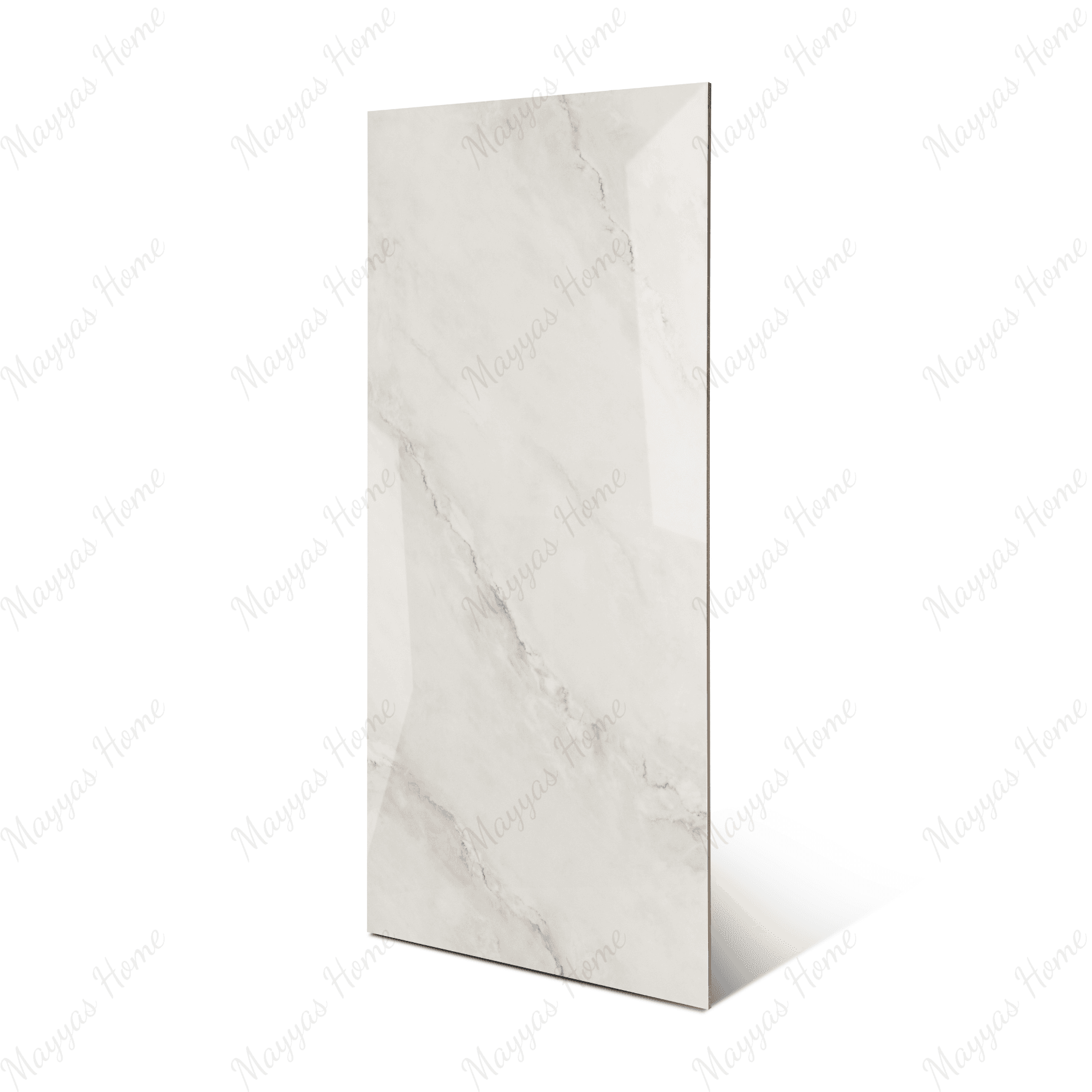 Arctic Flow Silver porcelain tile 60x120cm 9mm thickness, light grey marble look design, durable porcelain tile for modern floors and walls.