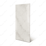 Arctic Flow Silver porcelain tile 60x120cm 9mm thickness, light grey marble look design, durable porcelain tile for modern floors and walls.