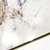 Aristo Statuario 80x160cm glossy porcelain tile, 09mm thick with bold marble veining. Elegant high-gloss finish, perfect for luxury interiors.