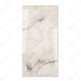 Aurora Pearl glossy marble porcelain tile 60x120cm with 9mm thickness features soft pearl tones, subtle veining and polished finish.