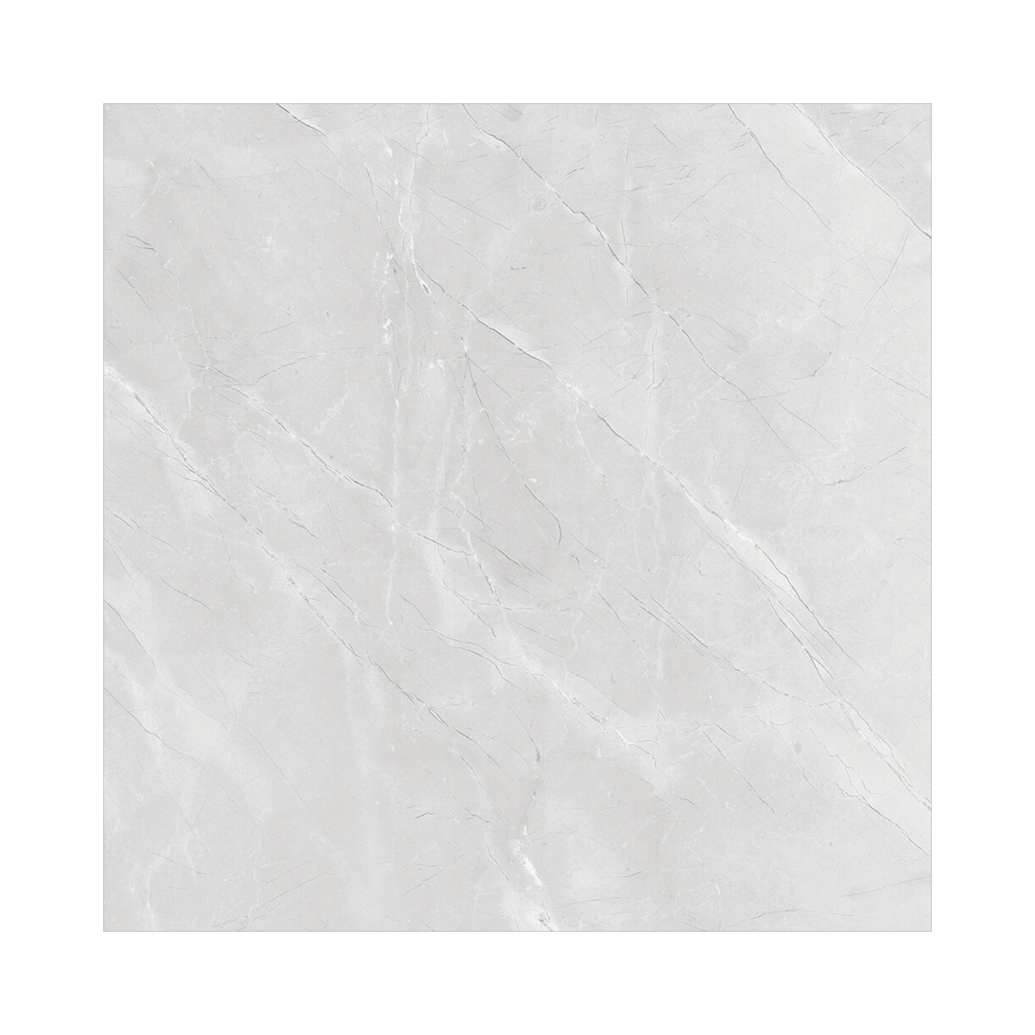 BURBERRY BIANCO – 120x120cm glossy porcelain tile with a soft white marble look. Premium large format surface for sophisticated modern interiors.