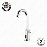 Battery-powered sensor sink mixer tap with swivel spout and chrome finish. Touchless, water-saving faucet for modern UAE bathrooms and washrooms.