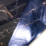 Black Wonder glossy marble effect porcelain tile 60x120cm with 9mm thickness features deep black base and polished luxury finish.