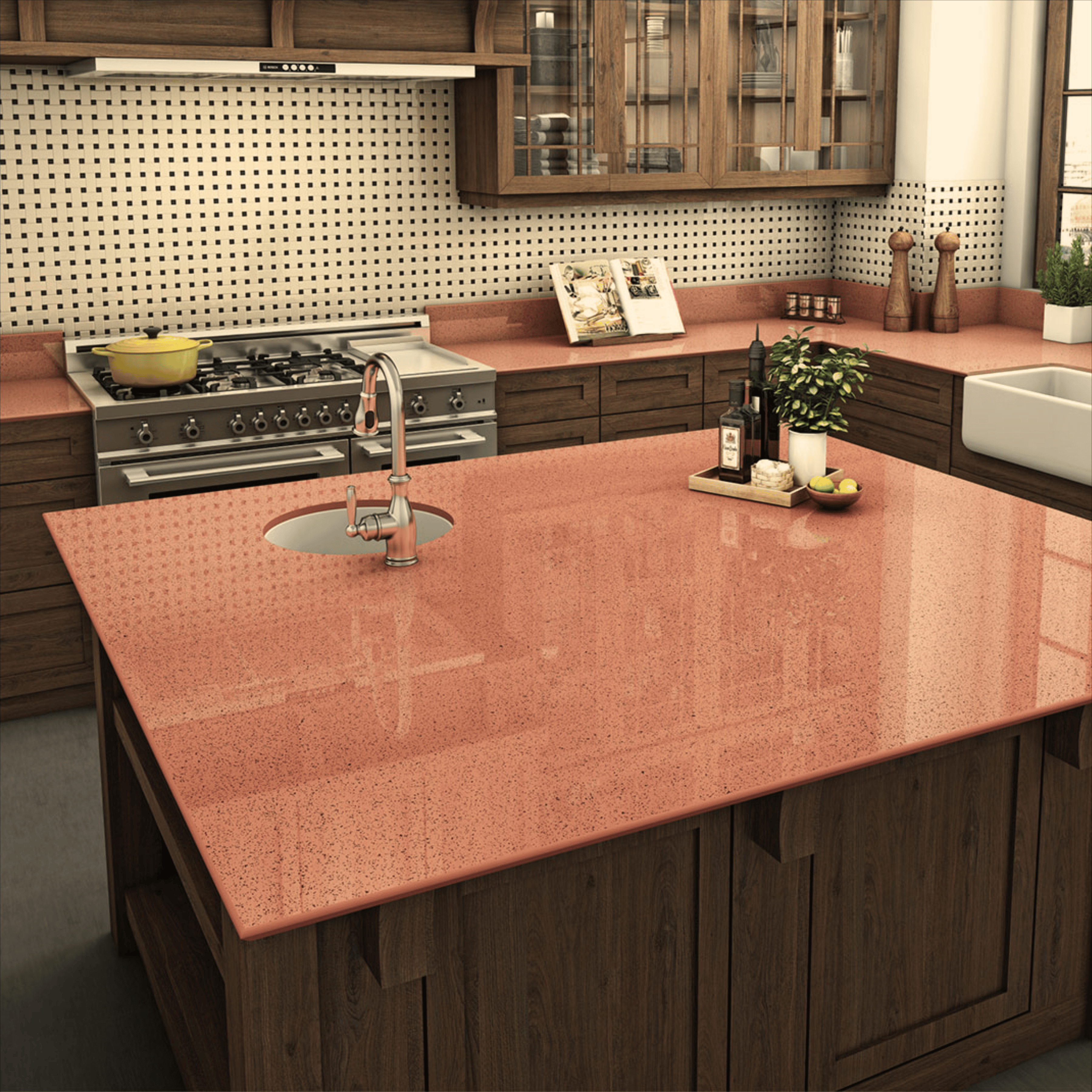 Bring warmth and elegance to your space with stone look tiles in a vibrant polished finish. Ideal for bold designs with large format tiles.