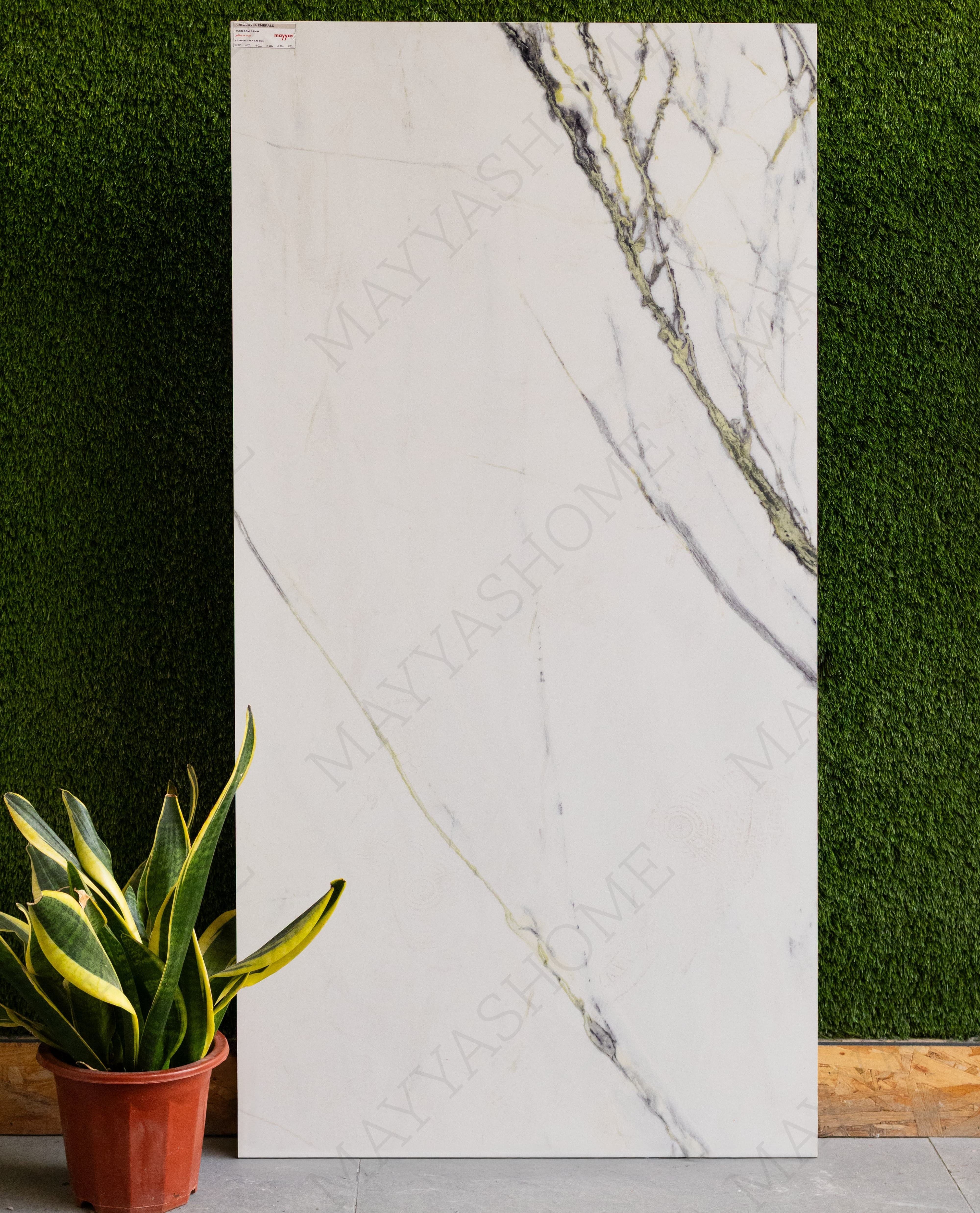 Discover CALCATTA EMARALD porcelain tile 600x1200mm with 9MM thickness and glitter on matt finish. Durable large format tile ideal for luxurious, shimmer-enhanced flooring and walls.